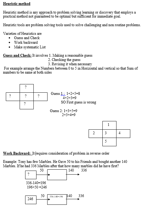 Heuristic methods