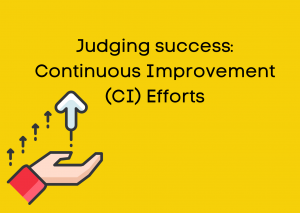 Judging success: Continuous Improvement (CI) Efforts